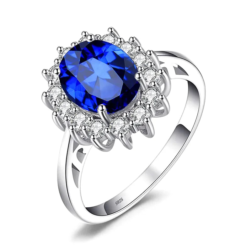Bague Argent Femme Pierre Bleue Bague Pierre