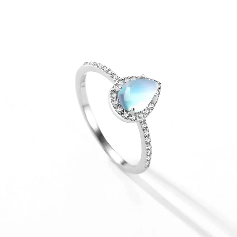 Bague Pierre de Lune Bleue