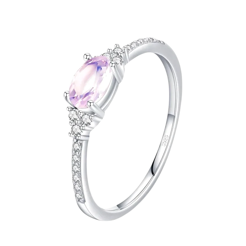 Bague Pierre de Lune Rose - Main Image
