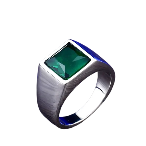 Bague Pierre Verte Homme